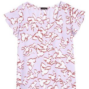 Halogen Lavender Ruffle Sleeve Blouse